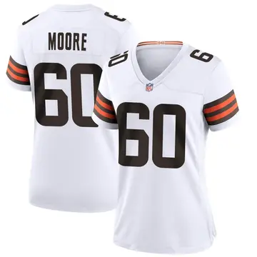 Nike David Moore Women's Game Cleveland Browns White Jersey