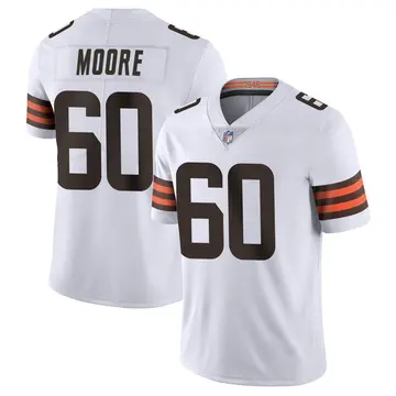 Nike David Moore Youth Limited Cleveland Browns White Vapor Untouchable Jersey