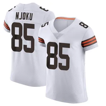 Nike David Njoku Men's Elite Cleveland Browns White Vapor Jersey