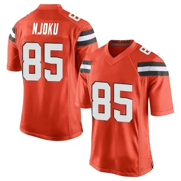 Nike David Njoku Men's Game Cleveland Browns Orange Alternate Jersey