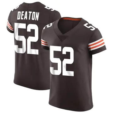 Nike Dawson Deaton Men's Elite Cleveland Browns Brown Vapor Jersey