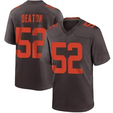 Nike Dawson Deaton Men's Game Cleveland Browns Brown Alternate Jersey