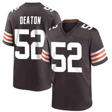 Nike Dawson Deaton Men's Game Cleveland Browns Brown Team Color Jersey