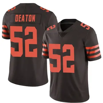 Nike Dawson Deaton Men's Limited Cleveland Browns Brown Color Rush Jersey