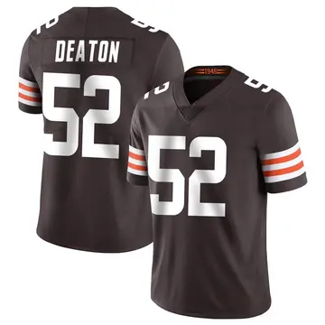Nike Dawson Deaton Men's Limited Cleveland Browns Brown Team Color Vapor Untouchable Jersey