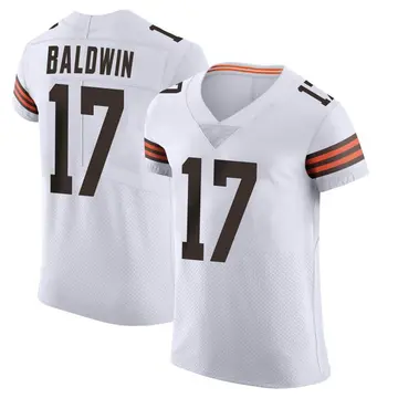 Nike Daylen Baldwin Men's Elite Cleveland Browns White Vapor Jersey