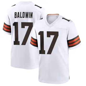Nike Daylen Baldwin Men's Game Cleveland Browns White Jersey