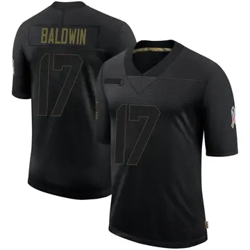 Nike Daylen Baldwin Men's Limited Cleveland Browns Black 2020 Salute To Service Jersey