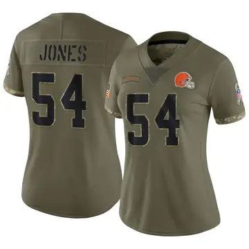 Nike Deion Jones Women's Limited Cleveland Browns Olive 2022 Salute To Service Jersey