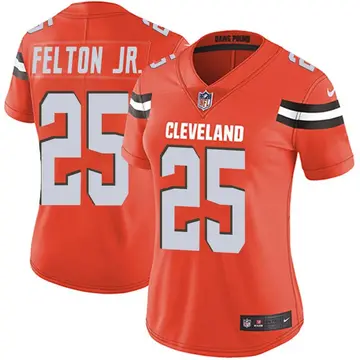 Nike Demetric Felton Jr. Women's Limited Cleveland Browns Orange Alternate Vapor Untouchable Jersey