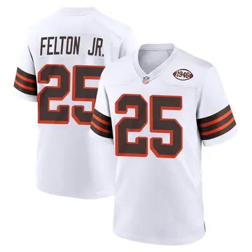 Nike Demetric Felton Jr. Youth Game Cleveland Browns White 1946 Collection Alternate Jersey