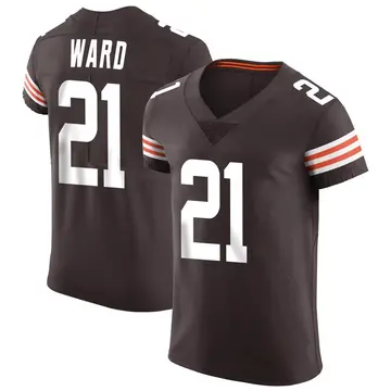 Nike Denzel Ward Men's Elite Cleveland Browns Brown Vapor Jersey