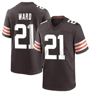 Nike Denzel Ward Men's Game Cleveland Browns Brown Team Color Jersey