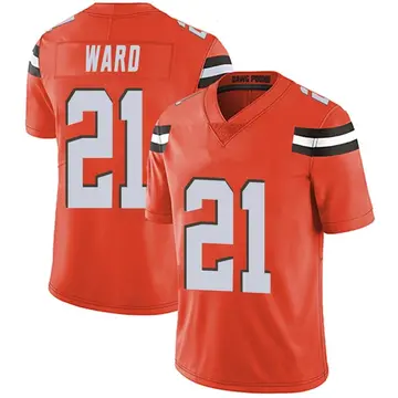 Nike Denzel Ward Men's Limited Cleveland Browns Orange Alternate Vapor Untouchable Jersey