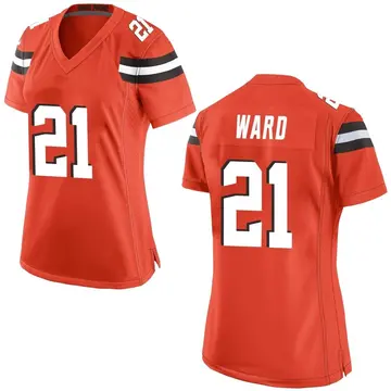 Nike Denzel Ward Women's Game Cleveland Browns Orange Alternate Jersey