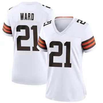 Nike Denzel Ward Women's Game Cleveland Browns White Jersey