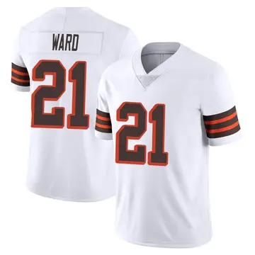 Nike Denzel Ward Youth Limited Cleveland Browns White Vapor 1946 Collection Alternate Jersey