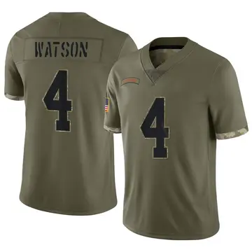 Nike Deshaun Watson Men's Limited Cleveland Browns Olive 2022 Salute To Service Jersey