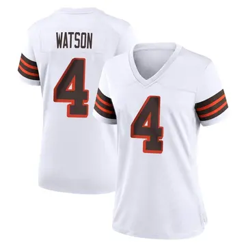 Nike Deshaun Watson Women's Game Cleveland Browns White 1946 Collection Alternate Jersey