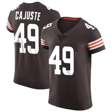 Nike Devon Cajuste Men's Elite Cleveland Browns Brown Vapor Jersey