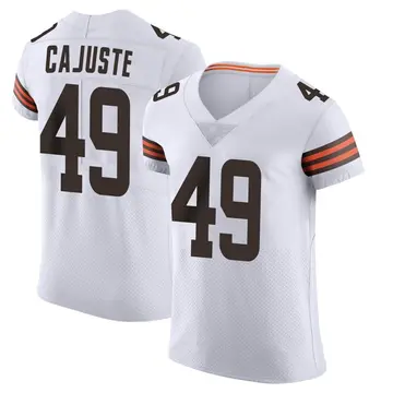 Nike Devon Cajuste Men's Elite Cleveland Browns White Vapor Jersey