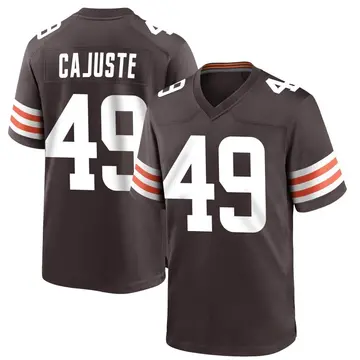 Nike Devon Cajuste Men's Game Cleveland Browns Brown Team Color Jersey