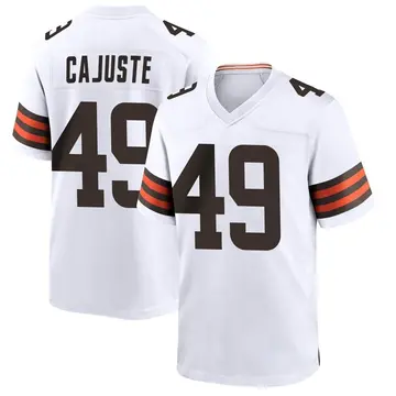 Nike Devon Cajuste Men's Game Cleveland Browns White Jersey