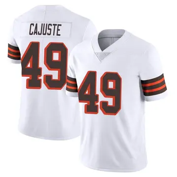 Nike Devon Cajuste Men's Limited Cleveland Browns White Vapor 1946 Collection Alternate Jersey