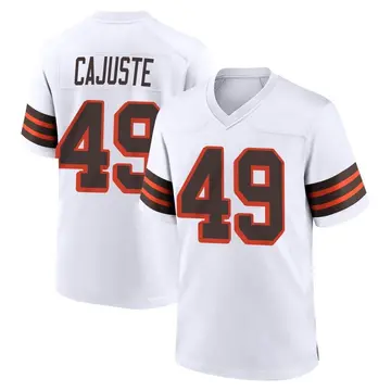 Nike Devon Cajuste Youth Game Cleveland Browns White 1946 Collection Alternate Jersey