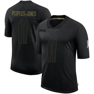 Nike Donovan Peoples-Jones Men's Limited Cleveland Browns Black 2020 Salute To Service Jersey