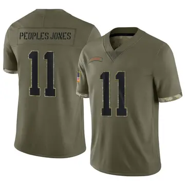 Nike Donovan Peoples-Jones Men's Limited Cleveland Browns Olive 2022 Salute To Service Jersey