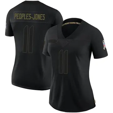 Nike Donovan Peoples-Jones Women's Limited Cleveland Browns Black 2020 Salute To Service Jersey