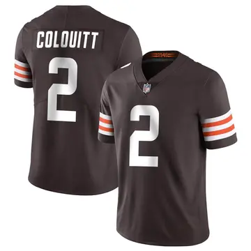 Nike Dustin Colquitt Men's Limited Cleveland Browns Brown Team Color Vapor Untouchable Jersey