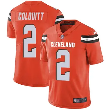 Nike Dustin Colquitt Men's Limited Cleveland Browns Orange Alternate Vapor Untouchable Jersey