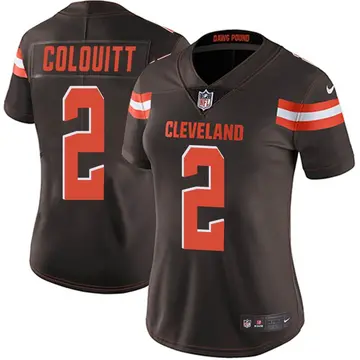 Nike Dustin Colquitt Women's Limited Cleveland Browns Brown Team Color Vapor Untouchable Jersey