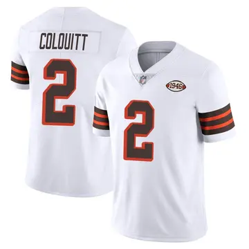 Nike Dustin Colquitt Youth Limited Cleveland Browns White Vapor 1946 Collection Alternate Jersey