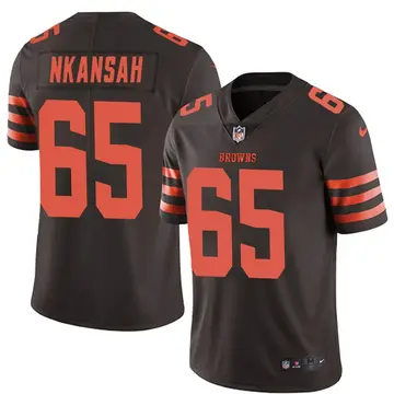 Nike Elijah Nkansah Men's Limited Cleveland Browns Brown Color Rush Jersey