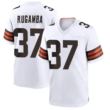 Nike Emmanuel Rugamba Men's Game Cleveland Browns White Jersey