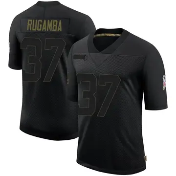 Nike Emmanuel Rugamba Men's Limited Cleveland Browns Black 2020 Salute To Service Jersey