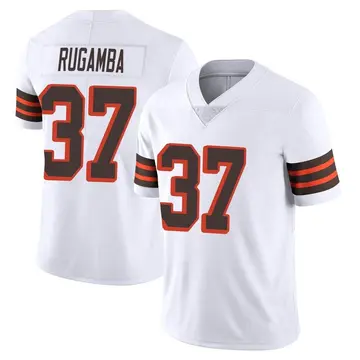 Nike Emmanuel Rugamba Men's Limited Cleveland Browns White Vapor 1946 Collection Alternate Jersey