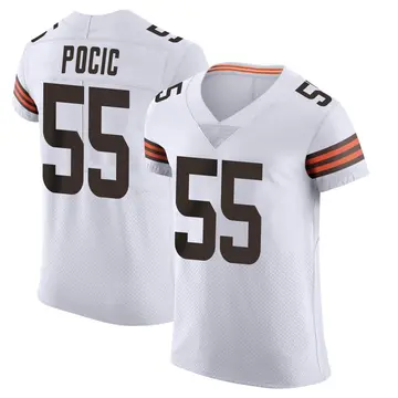 Nike Ethan Pocic Men's Elite Cleveland Browns White Vapor Jersey