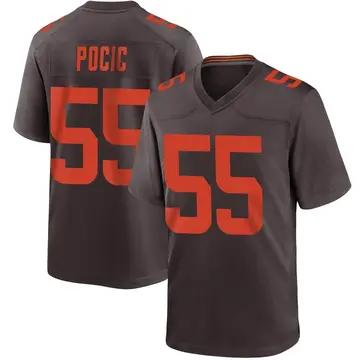 Nike Ethan Pocic Men's Game Cleveland Browns Brown Alternate Jersey