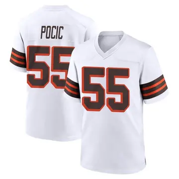 Nike Ethan Pocic Men's Game Cleveland Browns White 1946 Collection Alternate Jersey
