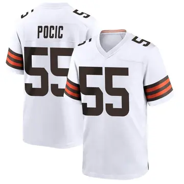 Nike Ethan Pocic Men's Game Cleveland Browns White Jersey