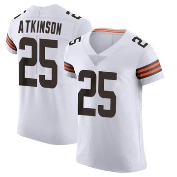 Nike George Atkinson Men's Elite Cleveland Browns White Vapor Jersey