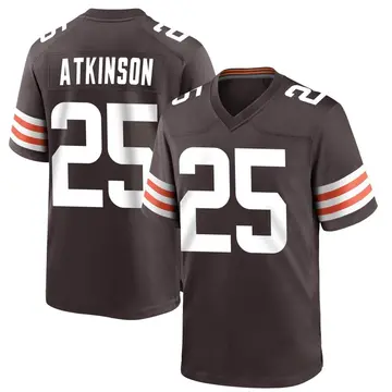 Nike George Atkinson Men's Game Cleveland Browns Brown Team Color Jersey