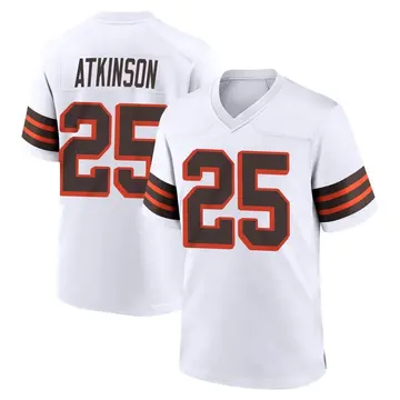 Nike George Atkinson Men's Game Cleveland Browns White 1946 Collection Alternate Jersey