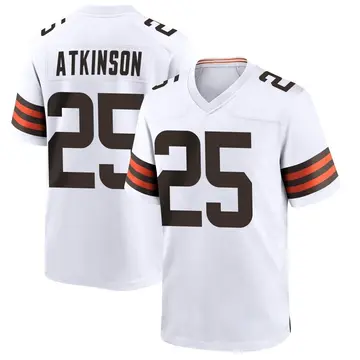 Nike George Atkinson Men's Game Cleveland Browns White Jersey