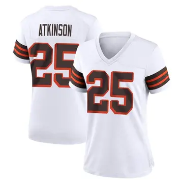 Nike George Atkinson Women's Game Cleveland Browns White 1946 Collection Alternate Jersey