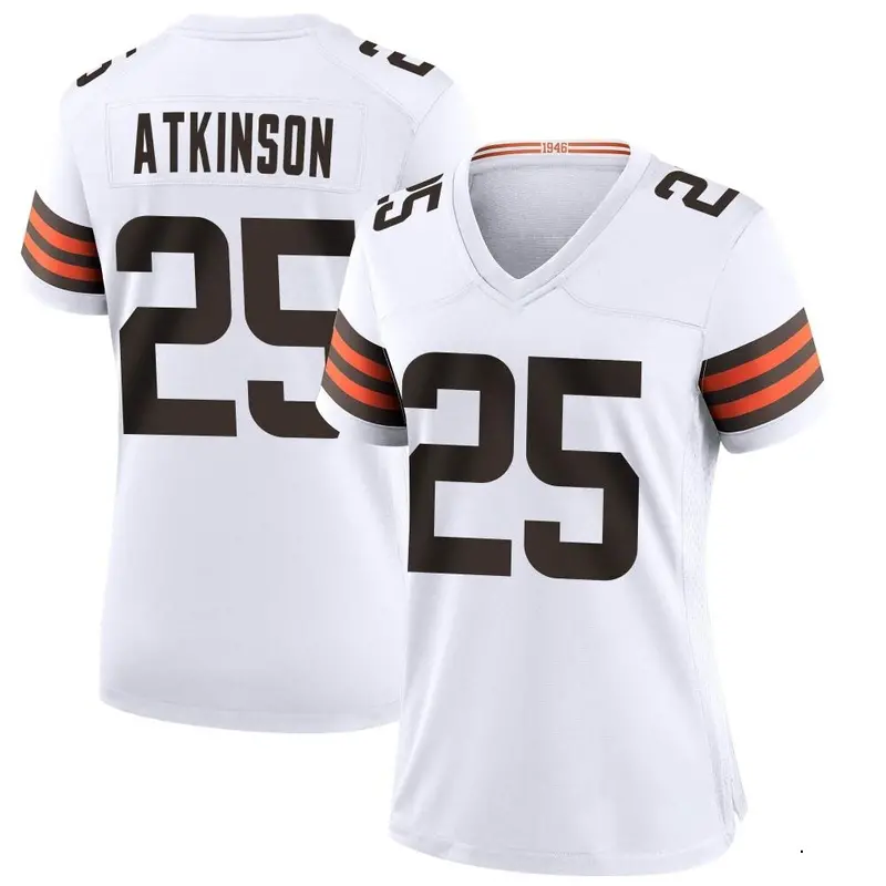 Nike George Atkinson Women's Game Cleveland Browns White Jersey